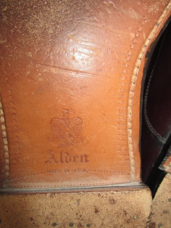 ALDEN 933 Plain Toe Calfskin Leather Balmoral Oxford Shoes 9 A/C main image 6
